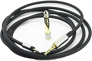 HANSNBY Cavo audio di ricambio per cuffie con connettore di blocco compatibile con Sennheiser Momentum, Momentum 2.0, Momentum 3 Wireless, HD1 cuffie 1,5 metri