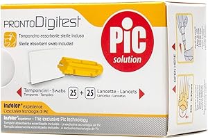 PIC SOLUTION Pic Pronto Digitest Lancette G33 25 Lancette + Tamponi