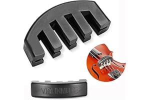 NUONOVE Violine Mute, Violine Schalldämpfer, Violine Dämpfer Gumm, Violine Mute Violinschalldämpfer für Geige Violine, Gummischalldämpfer Gummi 4/4 Übungsdämpfer für Violine - Schwarz