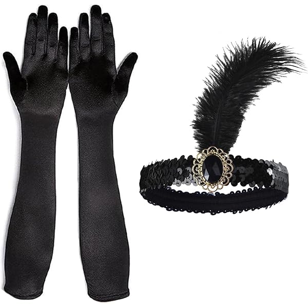 TYXHXTF Accessori Anni '20 Set Costume Charleston, Gatsby, Set Per Halloween, Ballo, Natale - Donna