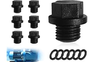 AOYEGIC 6 piezas tapón de drenaje de piscina,piezas para bombas de piscina,tapón de drenaje,piezas de bomba de piscina con sellos,compatible con Hayward Spx1700fg tapón de drenaje de piscina(negro)