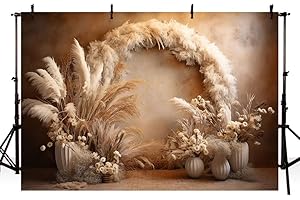 MEHOFOND Toile de fond bohème pour photographie - 2,1 x 1,5 m - Motif floral rétro - Pour fête d'anniversaire, mariage, enceinte - Accessoire de studio photo