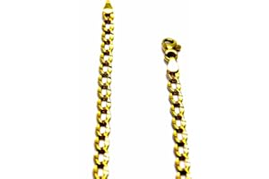 PEGASO GIOIELLI - Collana Oro Giallo 18kt (750) Catena Maglia Rombo Uomo Donna Bambini
