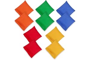 ‎RANJIMA RANJIMA Cornhole Säckchen, 10 Stück Sitzsäcke Werfen 8 x 8cm, Sandsäckchen Wurfsäckchen Bohnensäckchen Set Bean Bags Wurfspiel Kinder Outdoor Gartenspiele Sackloch Spiel Erwachsene für Cornhole Spiel