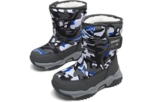 XINGHUANHUA Stivali Neve Bambini Stivaletti Ragazze Ragazzi Doposci Scarponcini Imbottiti di Pelo Scarpe Invernali Comodi Caldi e Antiscivolo Impermeabile Stivali