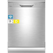 Midea SF 3.60N PRO Geschirrspüler 60cm Freistehend & Unterbaufähig Silber