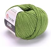 YarnArt Jeans 50gr Pamuk Cotton Amigurumi El &Ouml;rg&uuml; İpi İpliği Y&uuml;n&uuml; 69 Yeşil