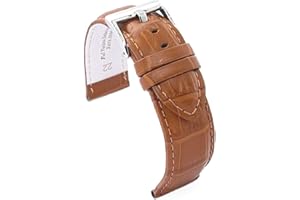 diloy Uhrenarmband aus leder mit Krokodil-Prägung, Kroko 14 mm, 16 mm, 18 mm, 20 mm, 22 mm, 24 mm, 26 mm, 28 mm, 30 mm, Ref. 368