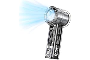 AMAILTOM Ventilateur a Main Turbo Portable avec Plaque de Refroidissement, Mini Ventilateur de Voyage Puissant 14000TR/M USB Rechargeable, Vitesse Réglable 1-100, Climatiseur Poche Cadeau pour Femme Plage