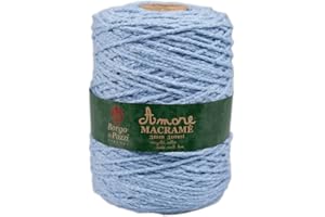 BORGO DE' PAZZI FIRENZE 310 metri corda macramè 3mm misto cotone fatto in Italia disponibile in 18 colori (AZZURRO)