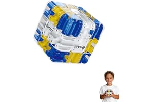 LIXSTYEA Labyrinth 3D Maze Cube - 8.5cm 3x3 Maze Puzzle Cube, 3D Puzzles Adult, Fidget Toys for Teens, Puzzle Ball, Educational Focus Game Gift for Logic Development, Stress Relief puzzle gift (blue and white)