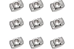 UKCOCO Nutensteine: 100 Stück M3Gewinde T-Slot Nutmuttern Kohlenstoffstahl Vernickelt T Nut Muttern Hammerkopfmutter TMutter Gewinde (M3x10x6)