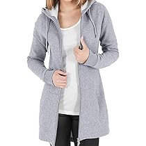 Sweat à Capuche Zippé Femme Épais - Tissu Polaire Chaud - Coupe-Vent Hiver - Grande Taille