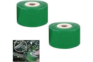 THIREI Cinta de Injerto, 2 piezas de Cinta de Injerto Transparente, Cinta Retráctil de Injerto de pie de 3 cm de Ancho, Cinta de Injerto Estirable y Transparente, para Jardín y Viveros (Verde)