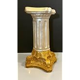 Dekoratif 53 cm Parlak İnci ve Gold Altın 2 Renk Roma S&uuml;tun Ev Balkon Bah&ccedil;e Dekorasyon Biblo Heykel