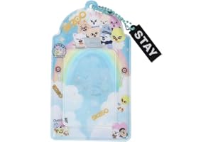 DEFGNOP Stray Kids Fotokartenhalter Schlüsselanhänger, Teiliges Stray Kids Merch für Kpop Fans, süße SKZOO Anhänger