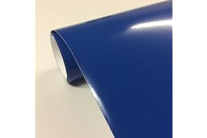 vgoltd Car Wrap High Gloss Vinyl Wraps Self Adhesive Automotive Use Films (Dark Blue, 800mm x 152cm)