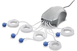 esotec Solar Einzelpumpe Teichbelüfter Power Five, 5x 120l/h Ersatzpumpe, 12-18V/DC Sauerstoffpumpe Gartenteich, Luftpumpe, Teichpumpe, Belüfterpumpe, Zubehörpumpe, IP44 101889