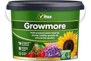 VITAX LTD Vitax Growmore, General Purpose Fertiliser, Suitable For Fruit, Veg, Flowers And Lawn, Promotes Heavy Crops, Boosts Growth All Around The Garden-10Kg