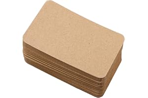 Luckious 100 Sheets DIY Doodle Hand-Painted Cards - Blank English Word Cards with Kraft Paper, Mini Note Cards, and Postcards(9 * 5.4CM), Brown