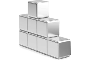 Realth Imán de neodimio imanes de nevera extra fuertes 10 mm * 10 mm * 10 mm para refrigeradores nevera pizarras magnéticas pizarra blanca 8 piezas (MC733)