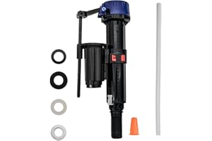 Mendorio Bottom Entry Toilet Fill Valve, G1/2 Universal Cistern Inlet Valve, Adjustable Height and Float, with Outlet Filter and Refill Tube