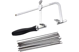 SKYPRO Rama piły jubilerskiej regulowana z 144 różnymi ostrzami do produkcji biżuterii, obróbki drewna