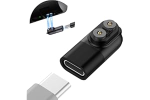 Ermorgen Charging Adapter Type C Compatible with LEDLENSER P&H Models Adapter, Magnetic Charger Fit with Various Torches & Headtorches inc P7R Core, H7R Core, H19R Signature, P18R- Black