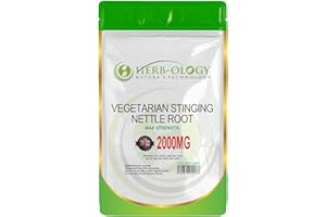 HERB-OLOGY.CO.UK NATURE'S TECHNOLOGY Herb-Ology Stinging Nettle Root Capsules | 60 Nettle Root Capsules (10:1 Extract) 2000mg per Serving | Suitable for Vegitarians & Manufactured in The UK in an ISO Certified Facility