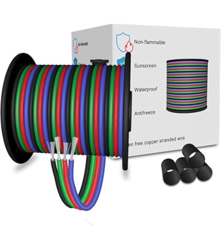 RGB LED Streifen Anschlüsse (20 Stück) – 4-polig, Für 10 Mm SMD 5050 Bänder, Lötfrei, Mit Clips Für 22 AWG Kabel