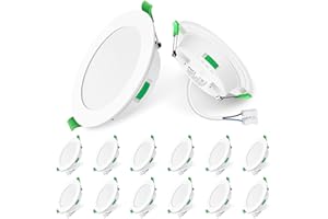 ‎ALUSSO ALUSSO LED Einbaustrahler Ultra flach 7W 230V, LED Deckenspots Dimmbar IP65 Badezimmer, 580LM LED Spots, Warmweiß 3000K Neutralweiß 4000K Kaltweiß 6500K LED Einbauspots für Küche Wohnzimmer, 12er Set