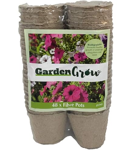 Gro-sure Fibertöpfe Rund – 8 Cm, 12 Stück, Torffrei & Biologisch Abbaubar