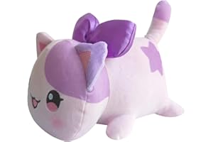 LAIBUY Plush Pillow Toy Stuffed Cat Toys Animal Plushie Huggable Toys, Stuffed Animal Plushie Kawaii Doll Back Cushion Toys Decoration Doll for Girls Boys Kids Girlfriend Birthday