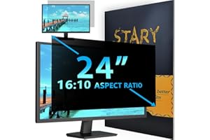 STARY Pantalla de Privacidad para Monitor de 24" 16:10 - Filtro Antirreflejo y de Luz Azul - Película Protectora Extraíble - Compatible con Acer, DELL, HP, Lenovo, Samsung, Toshiba