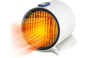 FACAIO Termoventilatore Ceramica, 500W Stufetta Elettrica Basso Consumo, Temperatura Costante, Protezione da Surriscaldamento,Stufa Riscaldamento rapido