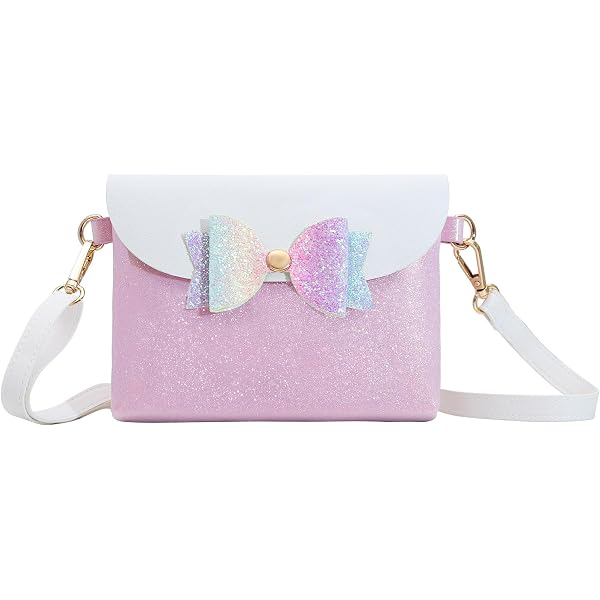 COSHAYSOO Schultertasche Für Mädchen – Mit Glitzer-Buchstaben, Verstellbarem Band & Reißverschluss