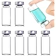 10 Pcs 10ml Sealed Sample Vials, Clear Bottom Headspace Vial, Transparent Glass Vials with Self Healing Injection Port