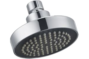 KES Soffione Doccia Fisse Sostituzione Soffione per Doccia con Sfera Girevole 4 Pollice Rotondo Cromo, J335S4-CH