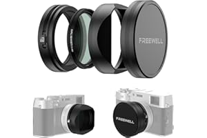 Freewell Kit de filtros CPL/GMIST (1/4) con Parasol para la Serie Fuji X100 (X100, X100S, X100F, X100T, X100V, X100VI) (Negro)
