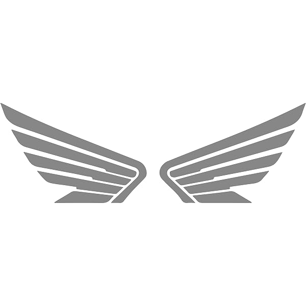 Honda Wing Logo Vinyl Decal Stickers - White, 5 Inches Wide, 2-Pack (Self-Adhesive)