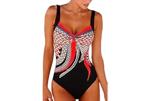 Laonajkd Bañador Reductor Mujer 2023 One Piece Bañador Deportivo Fiestas Junto Piscina Bañadores Natación con Relleno Secado Rápido Verano Trikini Cintura Alta