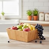 Deconox Doğal Bambu &Ccedil;ok Ama&ccedil;lı Saklama Kutusu - 28x28x12 cm Banyo, Mutfak ve Dolap İ&ccedil;i Organizer D&uuml;zenleyici Kare Kutu