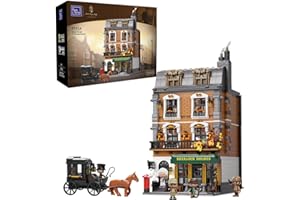 PAN TASY Baker Street 221B Apartment Set de Bloques de Construcción para Adultos, Kit Modular de Arquitectura para Fans de Sherlock Holmes, Réplica Creativa y Exquisita para Decoración