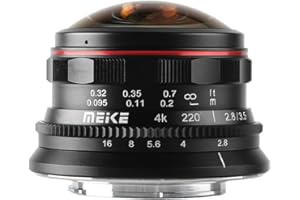 Meike MK-3.5mm f2.8 Ultra Wide Circular Fisheye Lens for Olympus Panasonic Lumix MFT Micro 4/3 Mount Mirrorless Camera
