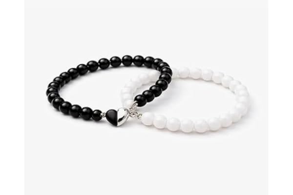 Heart Pair (Black + Silver)