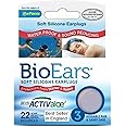 BioEars Soft Silicone Sound Reducing Reusable Ear Plugs for Sleep, Meditation, Study, Swim with Carry Case and Activ Aloe, 3 Pair - Pack of 2