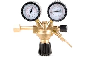 aleto Réducteur de pression de gaz - Vanne d'arrêt - Argon CO2 MIG MAG WIG - Gaz de protection - Poste à souder