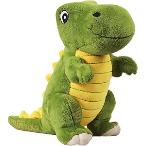 Mirada Super Soft Standing Dinosaur Plush Toy – 35cm | Cute Green & Yellow Stuffed Animal for Kids, Boys & Girls | Adorable Cuddly Plushie | Perfect Birthday, Valentine & Room Décor Gift
