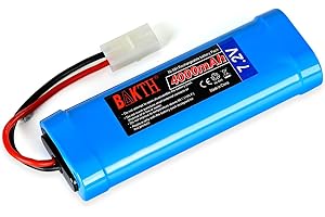 BAKTH Bezpieczeństwo o dużej pojemności 7,2 V 4000 mAh akumulator NiMH o niskim samorozładowaniu do samochodu RC/zdalnie sterowanego samochodu, robotów + niestandardowa podstawka