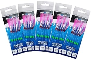 JOARDER Mackerel feathers sea fishing rigs lures 7 Hooks